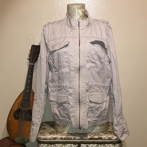 Caslon Khaki Button Up Jacket